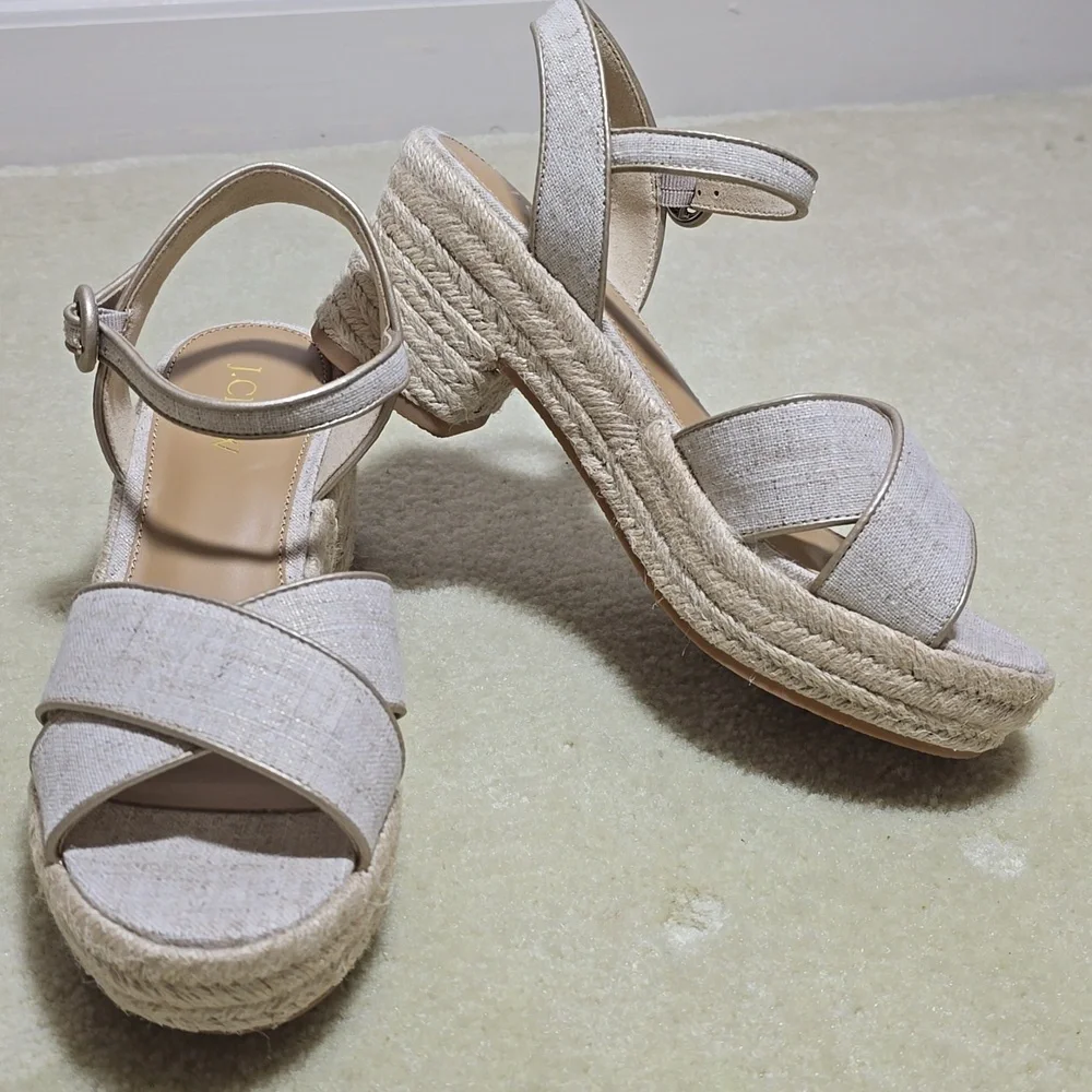J. Crew Platform Espadrille Sandals